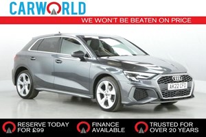 Audi A3 Sportback (20 on) 40 TFSI e S line 5dr S Tronic For Sale - Carworld Superstore, Peterborough