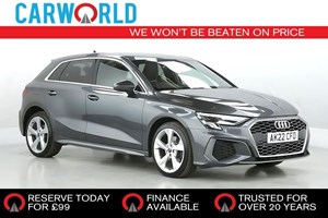 Audi A3 Sportback (20 on) 40 TFSI e S line 5dr S Tronic For Sale - Carworld Superstore, Peterborough