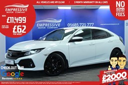 Honda Civic Hatchback (17-22) SR 129PS VTEC Turbo 5d For Sale - Empressive Motor Company, Merthyr Tydfil