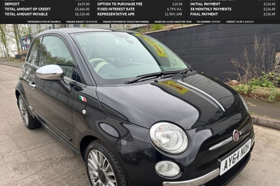 Fiat 500 Hatchback (08-24) 1.2 Cult 3d For Sale - Kestrels Motor Company, Halstead