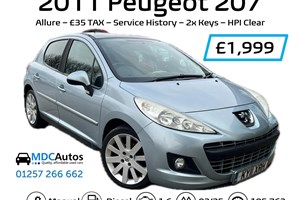 Peugeot 207 Hatchback (06-12) 1.6 HDi (92bhp) Allure 5d For Sale - MDC Autos, Chorley