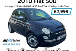 Fiat 500 Hatchback (08-24) 1.2 Lounge (Start Stop) 3d For Sale - Motoring Made Easy T/A MDC Autos, Chorley