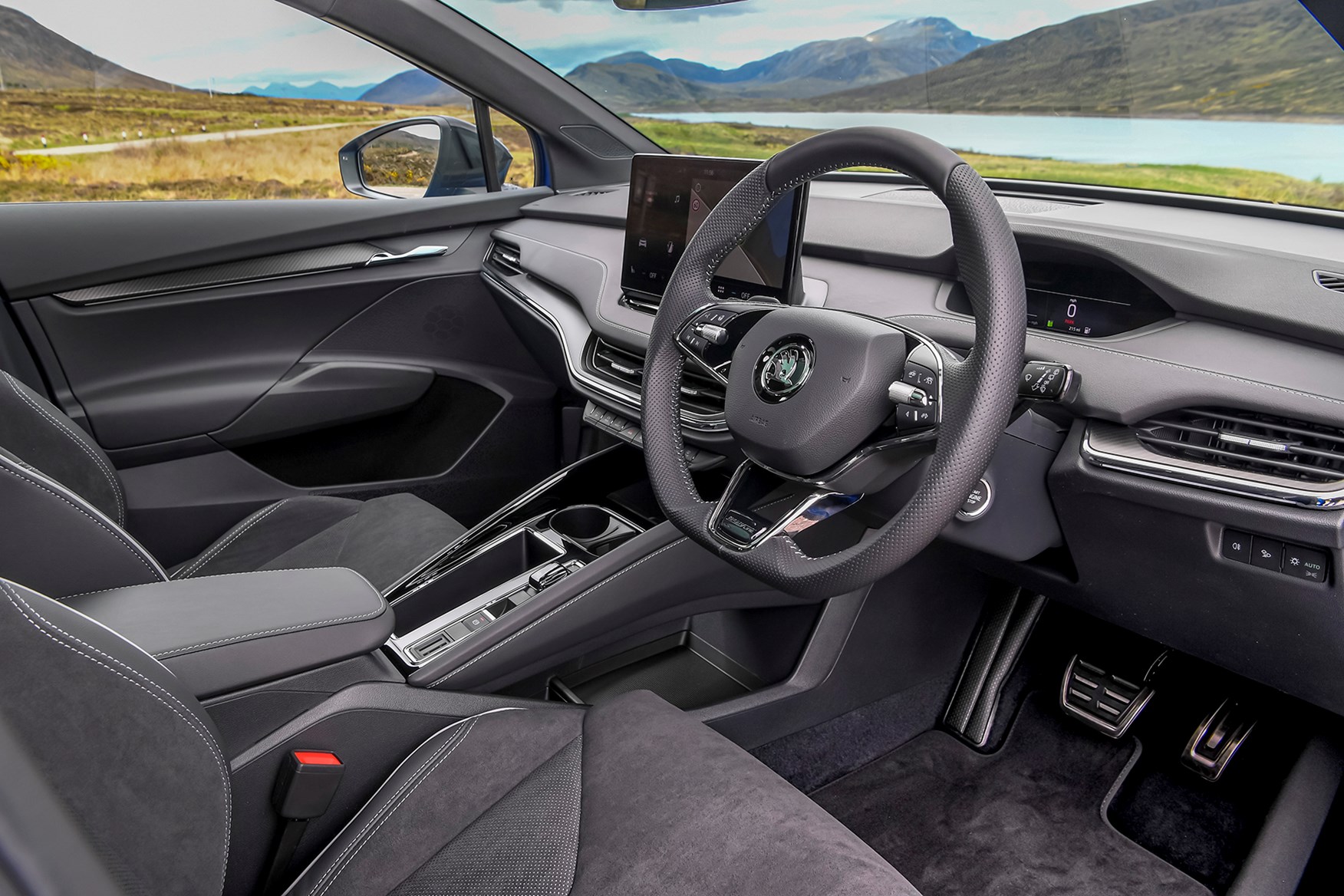 Skoda Enyaq 2021 Interior Layout Dashboard Infotainment Parkers