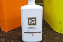 Autoglym Ceramic Shampoo next to two buckets