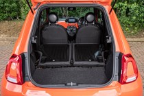 Fiat 500 review - hatchback, boot space with seats down