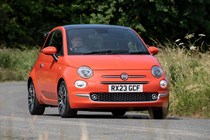 Fiat 500 review - hatchback, front, driving