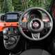 Fiat 500 review - hatchback, interior, steering wheel, infotainment