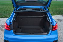 Blue 2019 Audi A1 boot space