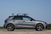 2019 Audi A1 S Line Style Edition side profile with roof rack