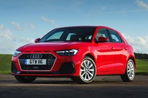 Red 2019 Audi A1 Sport front