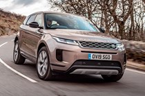 Range Rover Evoque (2021) front view, driving