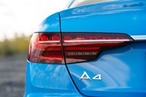 Blue 2019 Audi A4 Saloon rear light