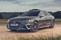 Grey 2019 Audi S4 Saloon front three-quarter