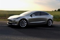 Tesla Model 3 driving