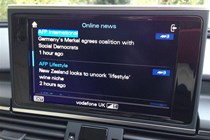 Display can also show information downloaded to 'AudiConnect' news feed among other functions