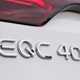 White 2019 Mercedes-Benz EQC tailgate badge