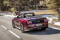 Ford Mustang Convertible facelift 2018, driving rear