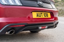 Ford Mustang facelift, rear bumper, exhaust