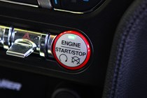 Ford Mustang engine start button