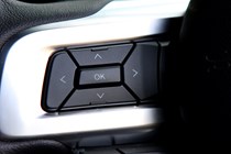 Ford Mustang convertible steering wheel menu button