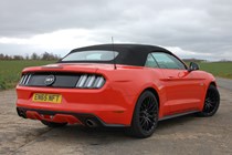 Ford Mustang Convertible V8, rear, roof down