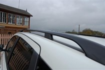 Roof bars are fitted to the Nissan