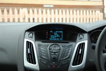 The Ford's infotainment screen is small and looks dated