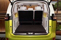 Volkswagen ID. Buzz review (2022) luggage space with seats folded, no shelf
