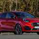 Ford Puma ST (2024) review: front three quarter static, red paint