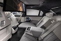 BMW i7 review (2023) rear interior view