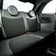 Abarth 695 (2024) review: rear seats, black upholstery