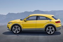 Audi Q4 concept, yellow 2019