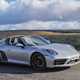 Best hardtop convertible cars 2024: Porsche 911 Targa, front three quarter static, silver paint
