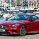 Best hardtop convertible cars 2024: Mercedes SL, front three quarter static, red paint