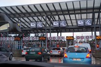 Motorway toll station - Driving in Europe
