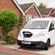 Image of a Nissan e-NV200 campervan on charge