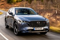 Mazda CX-5 review (2022) front view, driving