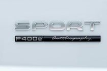 Range Rover Sport P400e badge
