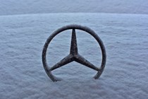 Mercedes-Benz S-Class three-pointed star snow