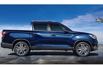SsangYong Musso 2018 in blue, side view