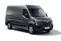 2019 Renault Master with Side Wind Assistance, front view, grey, in studio with plain white background