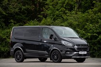 Ford Transit Custom Trail DCIV long-term test review, front view, Shadow Black