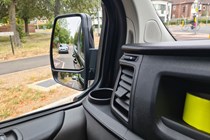 Ford Transit Custom Trail DCIV long-term test review, passenger side door mirror view from inside