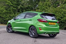 Ford Fiesta ST review, rear view, 2022 facelift, Mean Green