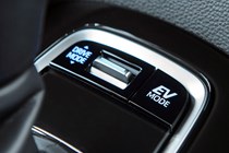 EV mode button on car dashboard