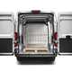 The Boxer's rear doors open to 180 degrees and to 270 degrees as an option