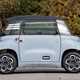Citroen Ami (2022) review: side view static, grey car, stripes on rear quarter panel