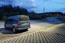 VW Transporter T6 TSI long-term test review - parked at the Nurburgring at night