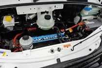 LDV EV80 electric van review - electric motor drive under bonnet