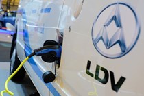 LDV EV80 electric van review - plugged into charger